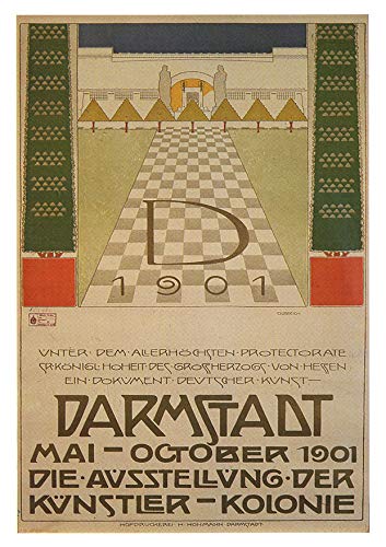 L Lumartos Vintage Poster Kunst Darmstadt Exhibition Posterb