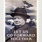 L Lumartos Vintage Poster Let Us Go Forward Together