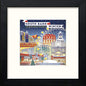Vintage Southbank Poster in Black Wood frame, premium wall art print