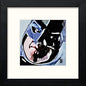 Batman in Black Wood frame, premium wall art print