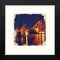 Edinburgh Forth Road Bridge in Black Wood frame, premium wall art print