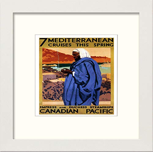 L Lumartos Vintage Poster Canadian Pacific Mediterranean Cruises