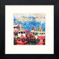 Tugs in Black Wood frame, premium wall art print
