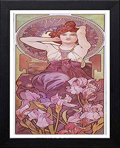 L Lumartos Vintage Poster Alphonse Mucha L Amethysteamethyst 1900 Purple Flowers