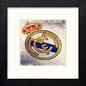 Real Madrid Badge in Black Wood frame, premium wall art print