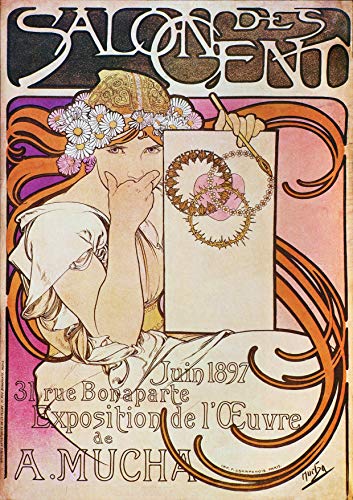 L Lumartos Vintage Poster Alphonse Mucha Salon Des Cent 1897