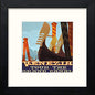 Vintage Venice Grand Canal Poster in Black Wood frame, premium wall art print