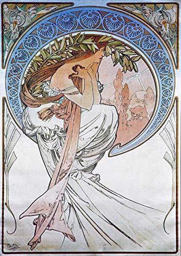 L Lumartos Vintage Poster Alphonse Mucha La Poesiepoetry 1898