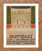 Vintage Poster Kunst Darmstadt Exhibition Posterb in Wood frame, premium wall art print