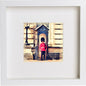 London Queen's Guard Outside Buckingham Palace 106 in White frame, premium wall art print