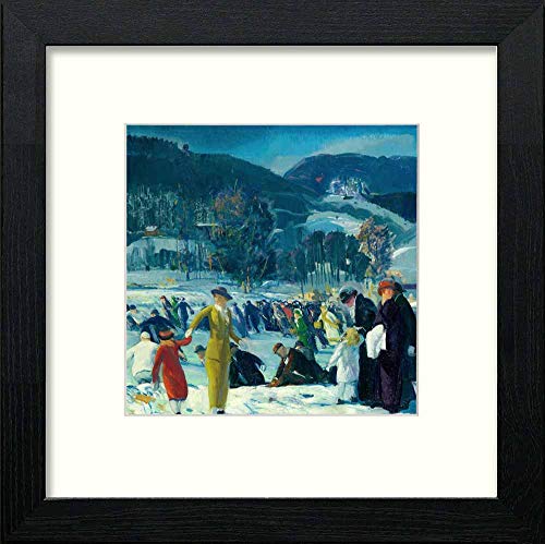 Vintage Winter in Black Wood frame, premium wall art print