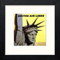 Vintage United Airlines Poster in Black Wood frame, premium wall art print