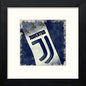 Juventus FC Badge in Black Wood frame, premium wall art print