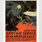 L Lumartos Vintage Poster Join The Army Air Service Be An American Eagle