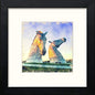 The Kelpies in Black Wood frame, premium wall art print