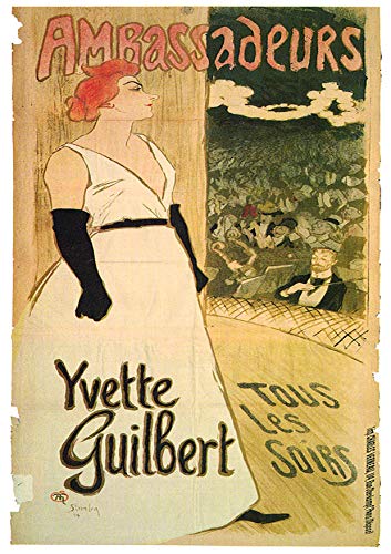 L Lumartos Vintage Poster Yvette Guilbert Tous Les Soirs