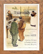 Vintage Poster L'escarmouche in Wood frame, premium wall art print