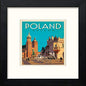 Vintage Poland Poster in Black Wood frame, premium wall art print
