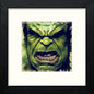 Hulk in Black Wood frame, premium wall art print