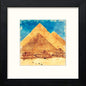Pyramids in Black Wood frame, premium wall art print
