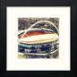 New Wembley in Black Wood frame, premium wall art print
