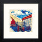Glasgow Rangers FC Ibrox Stadium Main Gate in Black Wood frame, premium wall art print