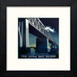 Vintage Little Belt Bridge Poster in Black Wood frame, premium wall art print