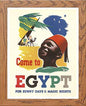 Vintage Poster Come To Egypt Travel in Wood frame, premium wall art print