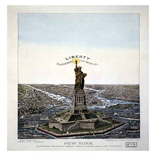 L Lumartos Vintage Poster New York Bartholdi Statue Of Liberty
