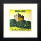 Vintage Irish Tourist Poster in Black Wood frame, premium wall art print