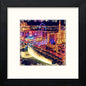 Las Vegas Strip in Black Wood frame, premium wall art print