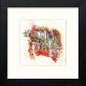 Louvres in Black Wood frame, premium wall art print