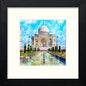 Taj Mahal in Black Wood frame, premium wall art print