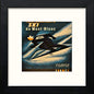 Vintage Mont Blanc Poster in Black Wood frame, premium wall art print