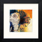 Ink Elephant in Black Wood frame, premium wall art print