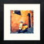 Italy Venice Vespa in Black Wood frame, premium wall art print