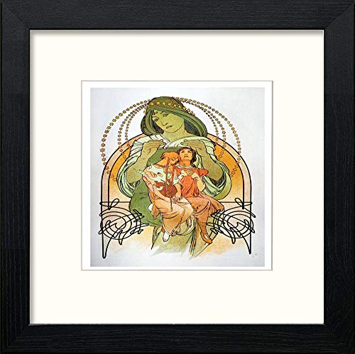 Vintage Poster Alphonse Mucha (95) in Black Wood frame, premium wall art print