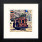 Cable Car San Francisco in Black Wood frame, premium wall art print