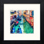 Italy Venice Canal in Black Wood frame, premium wall art print