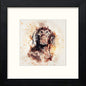 Chocolate Retriever in Black Wood frame, premium wall art print