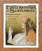 Vintage Poster Cercle Artistique De Schaerbeek in Wood frame, premium wall art print