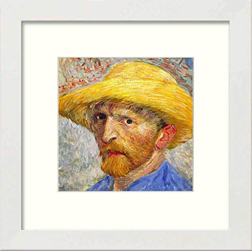L Lumartos Vintage Van Gogh Self Portrait Straw Hat