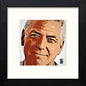 George Clooney in Black Wood frame, premium wall art print
