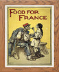 Vintage Poster Food For France in Wood frame, premium wall art print