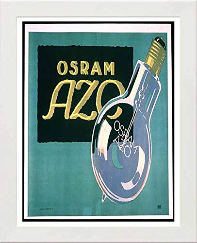 L Lumartos Vintage Poster Osram Azo Electric Light Bulbs