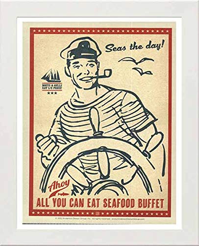 L Lumartos Vintage Sailor Seafood Buffet Poster Travel Poster (35)