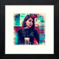 Vintage Cappuccino in Black Wood frame, premium wall art print