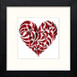 Broken Heart in Black Wood frame, premium wall art print