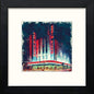 New York Radio City in Black Wood frame, premium wall art print