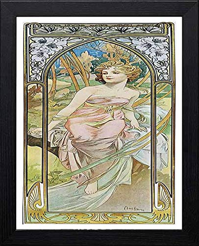 L Lumartos Vintage Poster Alphonse Mucha Eveil Du Matinmorning Awakening 1899